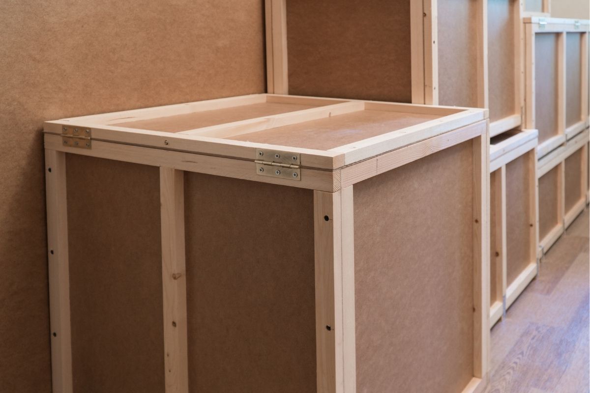 Export-ready wooden boxes